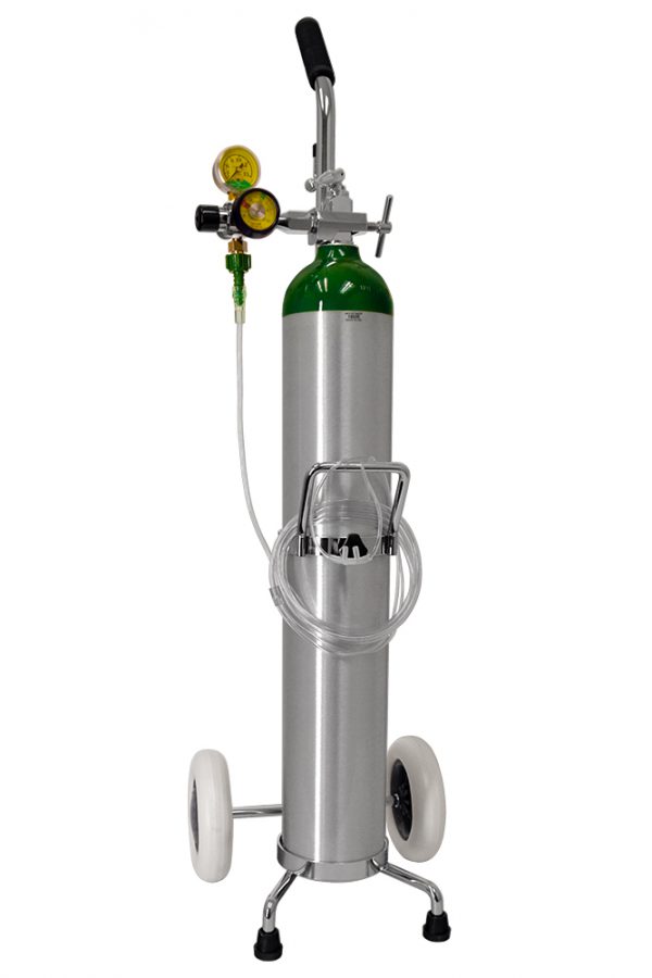 E Oxygen Cylinder Kit on Cart - Mada Medical Products, Inc.