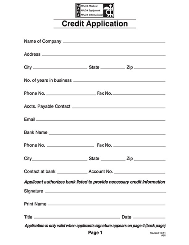 Credit Application